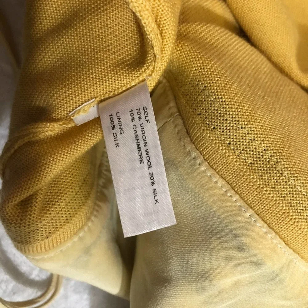 Carolina Herrera Yellow Grey tweed skirt dress 4